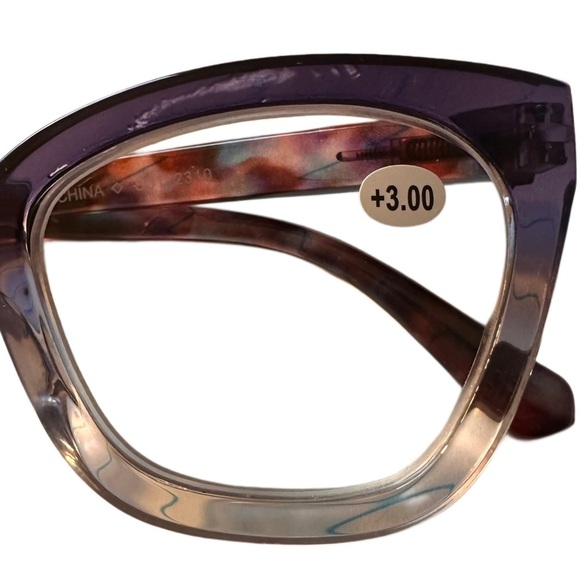 NEW 3 PACK BLUE LIGHT FILTER OVERSIZED OPRAH STYLE RETRO READING GLASSES - Picture 4 of 6